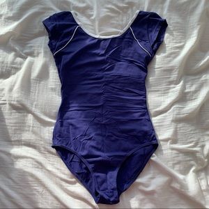 purple sansha leotard w/ white trim 🤍
